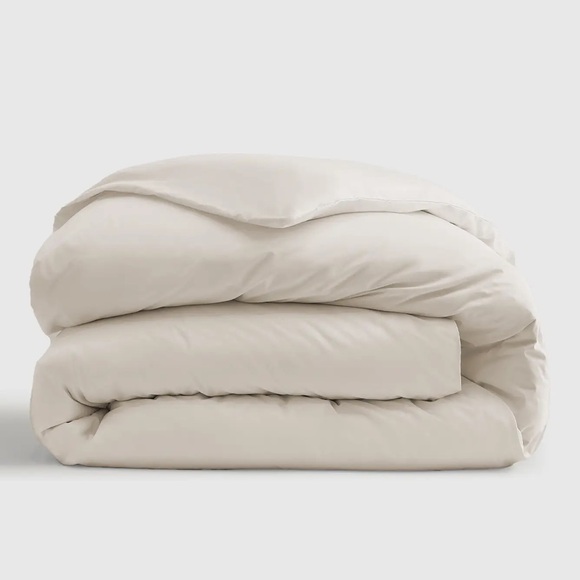 NWOT Classic Organic Percale Duvet Cover King (Sand) - Picture 1 of 6